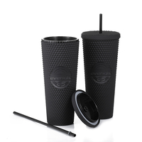 2025 gobelet de paille en plastique Offres Spéciales écologique nouveau 24oz personnalisé Durian tasse à café en plastique gobelets avec couvercle