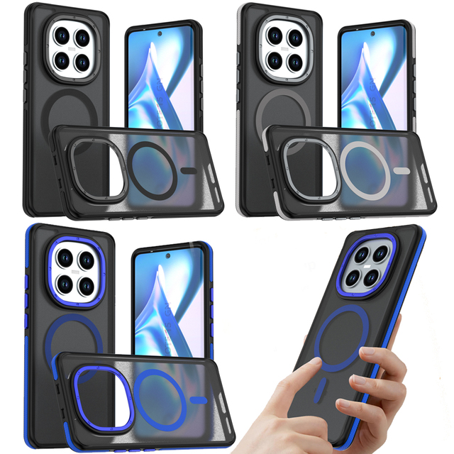 Anti-fingerprint Skin Touch Translucent Phone Case for Redmi Note 13 14 4G 15Pro+ 5G Wireless Charging Magnetic Shockproof Cover