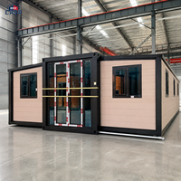 Maison préfabriquée extensible en conteneur habitable, 2, 3 ou 4 chambres, villa préfabriquée, maison pliable, maison portable
