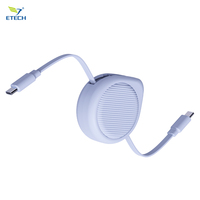Câble de charge rétractable USB-C 60W Cordon de charge rapide 3 en 1 avec prise en charge PD/QC pour ordinateur portable/téléphone/tablette-utilisation intérieure/extérieure