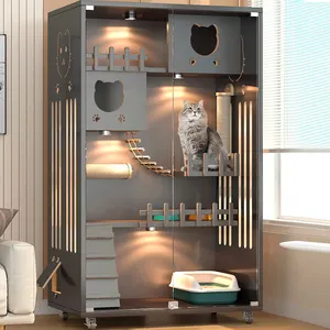 <span class=keywords><strong>Cage</strong></span> pour chat d'intérieur de qualité supérieure à prix avantageux, <span class=keywords><strong>cage</strong></span> pour animaux de compagnie en bois massif, meubles pour chat, villa pour chat - Product Image 1