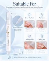 Stylo Dissolvant Rapide de Colle à Ongles Solide avec Logo Personnalisé pour Faux Ongles – Sans Acétone, Sans Alcool, Clique & Retire pour Embouts d'Ongles Artificiels
