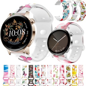 Correa de Silicona Impermeable con Estampado Nuevo de YHQ con Cierre de Mariposa para Samsung Galaxy Active 2, <span class=keywords><strong>Huawei</strong></span> Watch 4 GT2, Correa para Mujer - Product Image 1