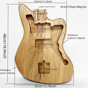 Corps <span class=keywords><strong>de</strong></span> <span class=keywords><strong>guitare</strong></span> électrique en bois massif non fini JM, en aulne <span class=keywords><strong>de</strong></span> haute qualité sélectionné par HIVE, pour montage personnalisé (DIY CNC) - Product Image 2