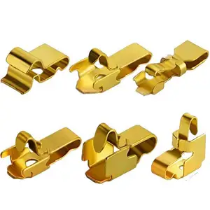 Custom Metal Stamping Parts Stainless Steel Gold Plating Battery Connector Spring Contact Antenna Terminal Shrapnel