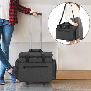 Free Sample <b>Sewing</b> <b>Machine</b> Carrying Case with Multiple Pockets for Accessories Universal Tote Storage Bag with Shoulder Strap - Product Image 3