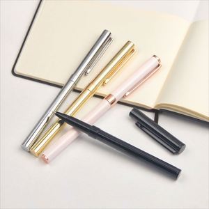 High End Slim Metal Roller Ballpoint <b>Pen</b> Rose Gold Promotion Custom Logo <b>Multi</b>-<b>Colored</b> Ink Novelty <b>Pens</b> Custom Brand - Product Image 2