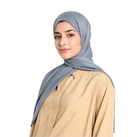 Hijab classique long uni en mousseline, foulard religieux modeste, châle musulman pour femmes, idéal pour le quotidien, les occasions formelles et les fêtes