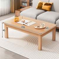 Table basse de salon, usage domestique, petit appartement, multifonctionnelle, durable, style chinois antique, table rectangulaire en bois pour bureau