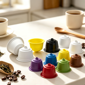 Capsules de café vides en aluminium de qualité alimentaire à portion individuelle, petites tasses compatibles avec <span class=keywords><strong>Dolce</strong></span> <span class=keywords><strong>Gusto</strong></span> - Product Image 6