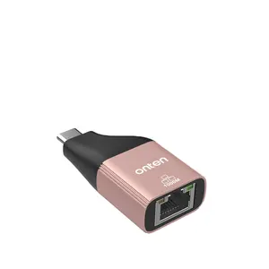 Оптовая продажа, USB Type-C на RJ45 1000 м, гигабитный адаптер Ethernet, OTN-UC101