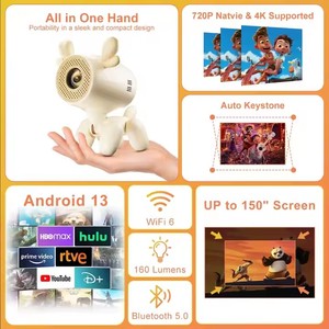 Fornitura diretta di fabbrica JY320 piccolo cervo proiettore 2K LED Wireless per telefono cellulare connettività versione oltremare Puppy proiettore - Product Image 3