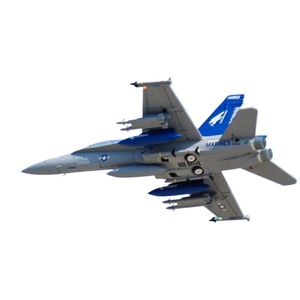 Pesawat tempur F/A-18 Hornet model elektrik FMS 80mm ducted, rakitan kendali jarak jauh, pesawat sayap tetap - Product Image 1