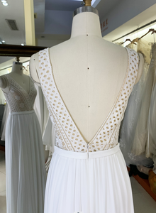 Abito <span class=keywords><strong>da</strong></span> <span class=keywords><strong>sposa</strong></span> in Chiffon di pizzo Curvy elegante per le <span class=keywords><strong>donne</strong></span> delle signore - Product Image 6