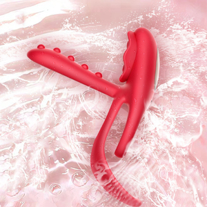 Anneau pénien vibrant pour hommes avec stimulation clitoridienne et anale, 10 <span class=keywords><strong>modes</strong></span> de vibration avec stimulateur G-spot - Product Image 2
