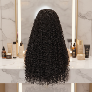 Peluca trenzada de cabello humano <span class=keywords><strong>con</strong></span> encaje frontal completo 13x4, onda de agua, para <span class=keywords><strong>trenzas</strong></span>, onda natural, pre-arrancada, rizada, pelucas frontales de cabello humano - Product Image 2