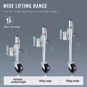 رافعة دوارة ثقيلة 1000 رطل مع عجلة 10 بوصة رافعة على لسان مقطورة رافعة للقوارب RV - Product Image 6