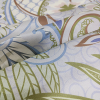 100% tissu de soie imprimé numérique, tissu de soie avec motif Floral, 16mm, Charmeuse en soie pour dame