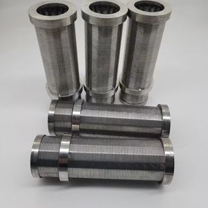 Edelstahl 304/316 Keil draht Zylindrischer <span class=keywords><strong>Trommel</strong></span> filter mit Flansch für Koi-Teich-Flüssigkeits filtration filter elemente - Product Image 4