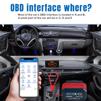 KONNWEI KW905 DIY Enthousiastes Bluetooth 5.2 OBD2 Scanner Code Reader pour Bluetooth Low Energy avec Freeze Frame Data