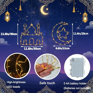 Luces Decorativas para Bodas, Guirnalda de Alambre de Cobre con Luces LED en Forma de Luna y Corazón, Ideales para San Valentín - Product Image 4