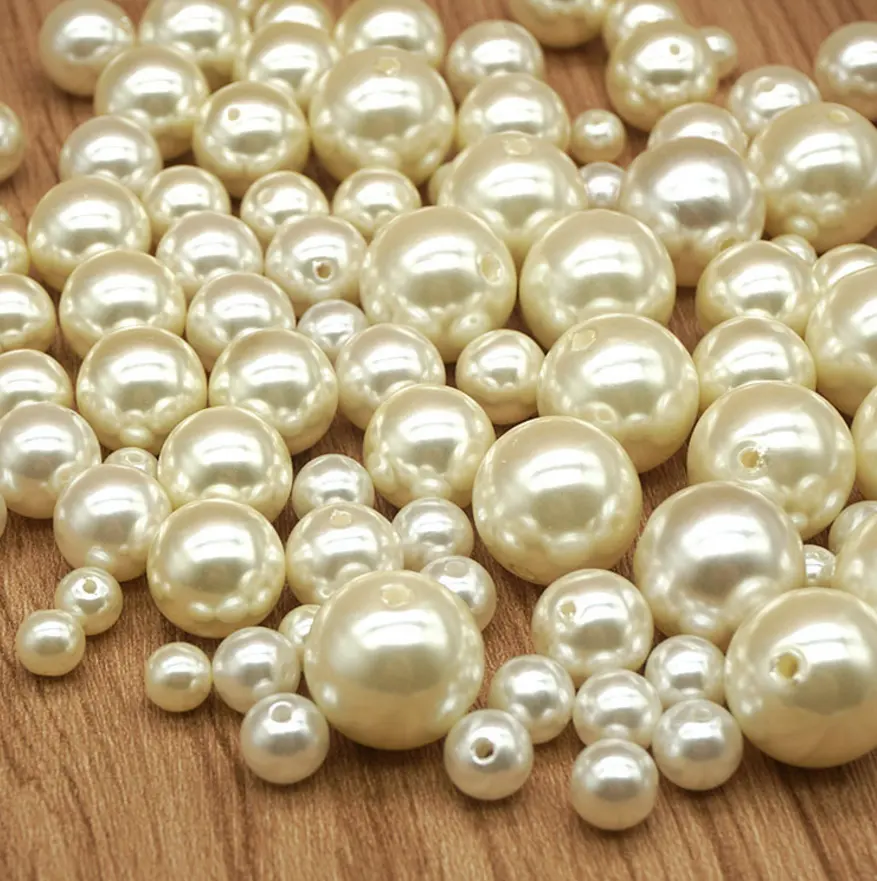 Großhandel 10 mm - 12 mm Imitation Pearl Hochwertige No Fading Loose Pearls Perlen