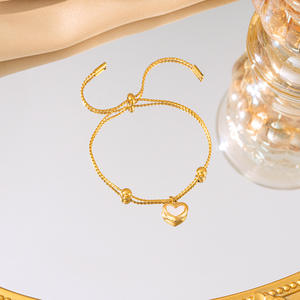 Conjunto de joyas de playa Bohemia | Collar de titanio hipoalergénico y pulsera ajustable | Pendientes de corazón apilables (lujo ligero) - Product Image 5