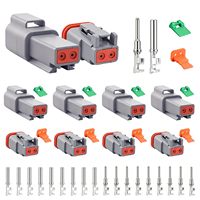 3 Kits 25 Ampères 14-12 AWG Prises électriques étanches Prises à usage intensif Taille 12 Broches Bornes Série DTP Connecteur 2 Broches