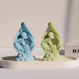 Pasqua gesus vergine maria stampi divinità femminile nata tenendo i bambini gesso candela cemento sapone Silicone stampi sacchetto <span class=keywords><strong>torta</strong></span> imballaggio - Product Image 1