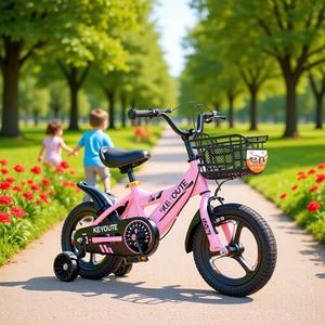Vélo pour enfants en alliage de magnésium avec fourche et jante en acier monobloc, roues d'apprentissage 12/16/20 pouces, pour 3-6 ans, vélo à pédales - Product Image 1