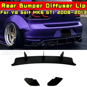 For VW Golf MK6 GTI 2008-2013 Body Kit Rear Bumper <b>Splitter</b> Rear Bumper Spoiler Guard Cover <b>Lip</b> Car Accessories - Product Image 1