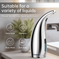 Dispensador automático de jabón líquido de 300mL/11oz, sin contacto, 4 niveles, sensor infrarrojo ajustable, resistente al agua, para baño, cocina, Hotel