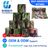 Bandage Cohésif Auto-Adhésif Non Tissé Élastique 5cm*4.5M pour Sportifs, Agent Amertume, Unisexe