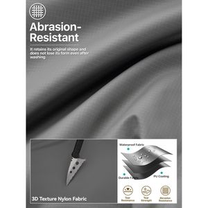 Pantalones de Lluvia Ligeros para Hombre, Impermeables, Resistentes al Viento, Plegables, para Senderismo y Actividades al Aire Libre, Cintura Elástica, Cierre de Cremallera, para Todas las Estaciones, 100% Poliéster - Product Image 5