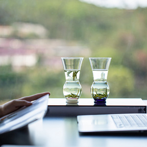 Taza de té de vidrio de borosilicato alto para té verde Longjing, uso personal, taza de recepción para oficina, diseño exquisito para el hogar - Product Image 4