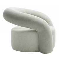 Fauteuil de salon de style nordique, mobilier moderne, revêtement en velours, fauteuil de détente de luxe, chaise longue de salon