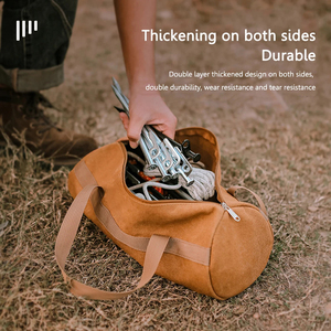 Durable Handheld Tent <strong>Peg</strong> Ground Nail Holder Canvas Organizer <strong>Bag</strong> Outdoors Camping Tools Storage <strong>Bag</strong> with Custom Logo - Product Image 2