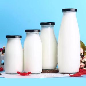 Vuelos con textura fina tamaño presionado violonchelo en forma para el batido de leche de vidrio de botella de vidrio - Product Image 4