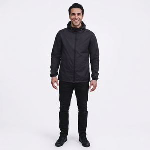Vente en gros d'une veste coupe-vent légère personnalisée, veste coupe-vent imperméable pour hommes, vêtements de travail - Product Image 1