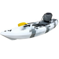Kayak monoplace ITOO Trade Assurance 3,2 m (12 pi) gris et blanc, en plastique LLDPE écologique résistant à l'eau, garantie 3 ans