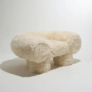 Nórdico moderno Simple tres patas diseño personalizado Cordero polar ocio silla Villa <span class=keywords><strong>tienda</strong></span> comercial decoración suave sofá sillón - Product Image 1
