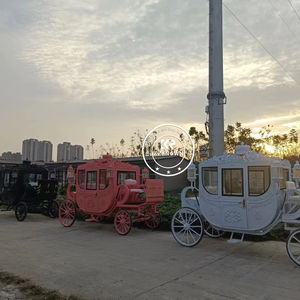 Carruaje de Caballos de Oro Blanco Estilo Real para Bodas, Elegante Carruaje para Bodas Indias, Buggy de Princesa para Familias Reales - Product Image 6