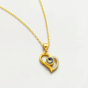 [Cobre] collar de proyección de diamantes de joyería de corazón <span class=keywords><strong>con</strong></span> <span class=keywords><strong>foto</strong></span> personalizada en el interior, <span class=keywords><strong>colgante</strong></span> de imagen oculta personalizado romántico - Product Image 5