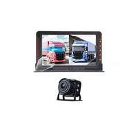 Kamera dasbor layar sentuh 7 inci, perekam Video cermin spion DVR mobil perekam Loop 2 saluran 1080P AHD layar sentuh penuh warna