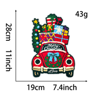Patchs de Noël personnalisés 3D faits main en PVC chenille brodée thermocollante avec détails en relief pour vêtements, sacs, chaussures, vestes