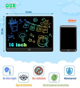 Doodle Board One-Touch Erase Lock 16 Inch LCD Stylus Pen ABS Material Battery Powered Customizable Design - Product Image 3