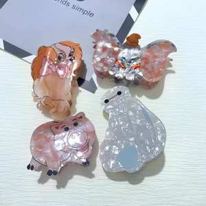 Dessin animé personnalisé mignon huître éléphant cochon pinces à cheveux avec arc Lucifer conception de niche pour un usage quotidien - Product Image 1