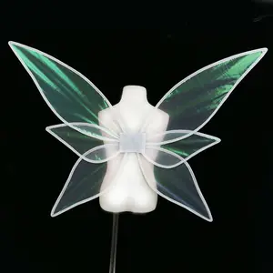Festive party make-up costumes COS performance props Angel wings Brilliant transparent color elf wings