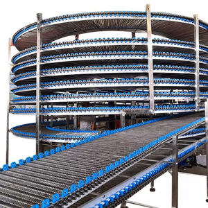Hızlı donma için paslanmaz çelik Spiral kule konveyör derin kızartma pişirme soğutma üretim hattı çok katmanlı konveyör bant - Product Image 2