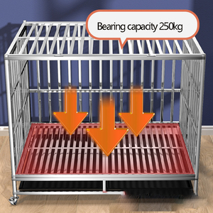 Kingtale-Cajón apilable resistente para perros, jaula para mascotas de acero inoxidable, plegable en la puerta - Product Image 2